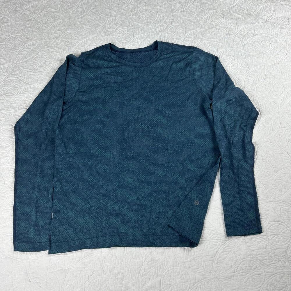 Lululemon Mens Metal Vent Tech Long Sleeve Shirt 2.0 Night Sea Green Sz Medium